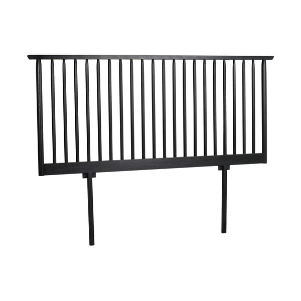 Crno uzglavlje od hrastovine 194x84 cm Riggins - Rowico-image-3