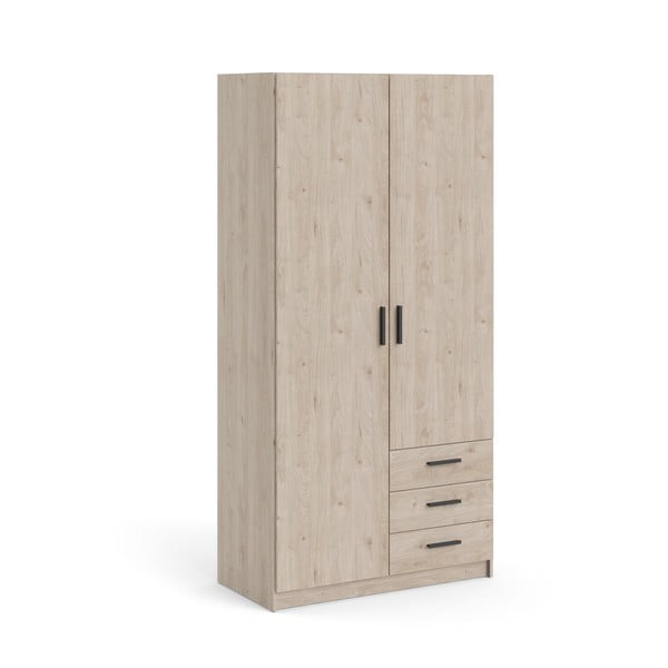 Ormar u dekoru hrasta u prirodnoj boji 99x200 cm Sprint – Tvilum-image-3