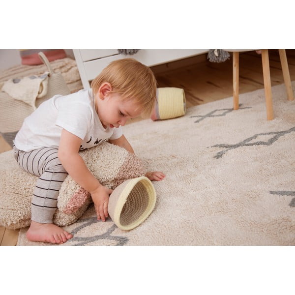 Plavi/krem periv/ručno rađen pamučan tepih 120x160 cm Atlas Natural – Lorena Canals-image-4