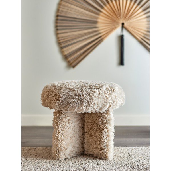 Bež tabure od umjetnog krzna Frikka – Bloomingville-image-1