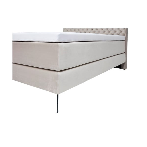 Bijeli/krem boxspring krevet 200x200 cm La Maison – Meise Möbel-image-4
