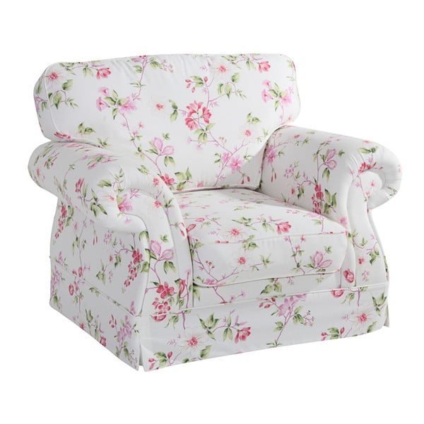 Fotelja s ružičastim i bijelim cvjetovima Max Winzer Mina