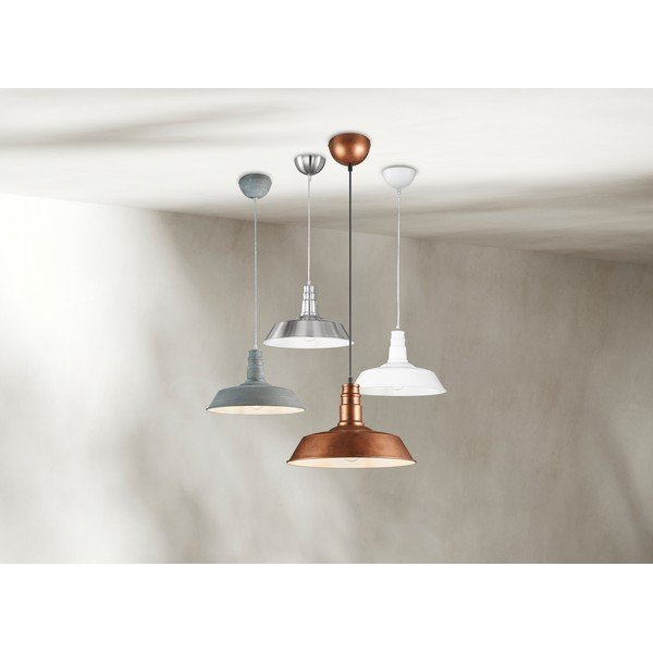 Metalna viseća svjetiljka u mat srebrnoj boji s metalnim sjenilom ø 36 cm Will – Reality-image-1