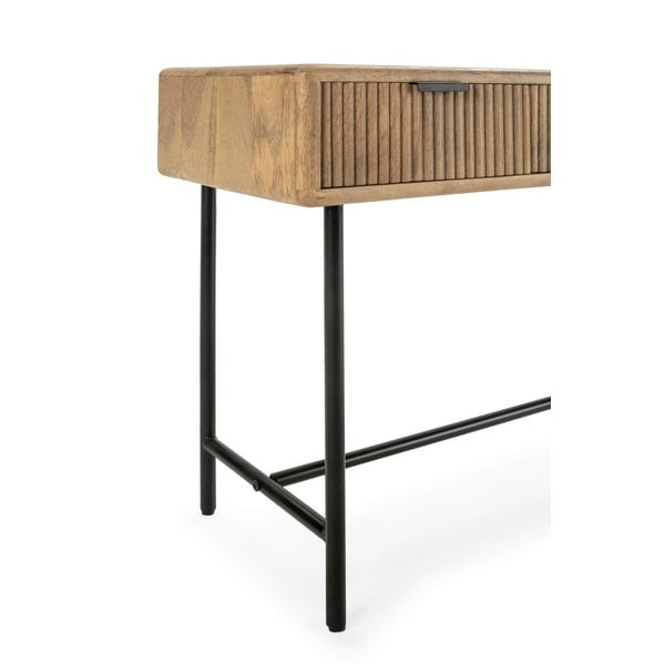 Pomoćni stol od masivnog manga u prirodnoj boji 38x100 cm Mundra – MOME-image-4