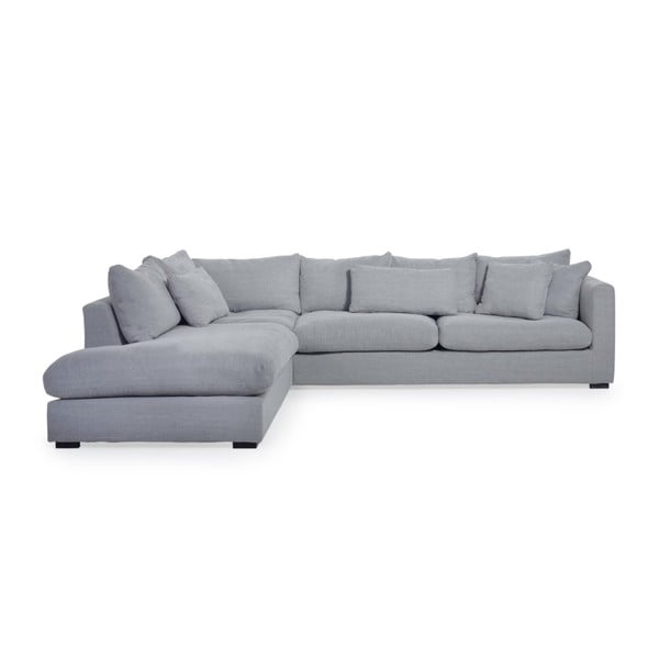 Svijetlo siva kutna sofa s ležaljkom na lijevoj strani Scandic Comfyja