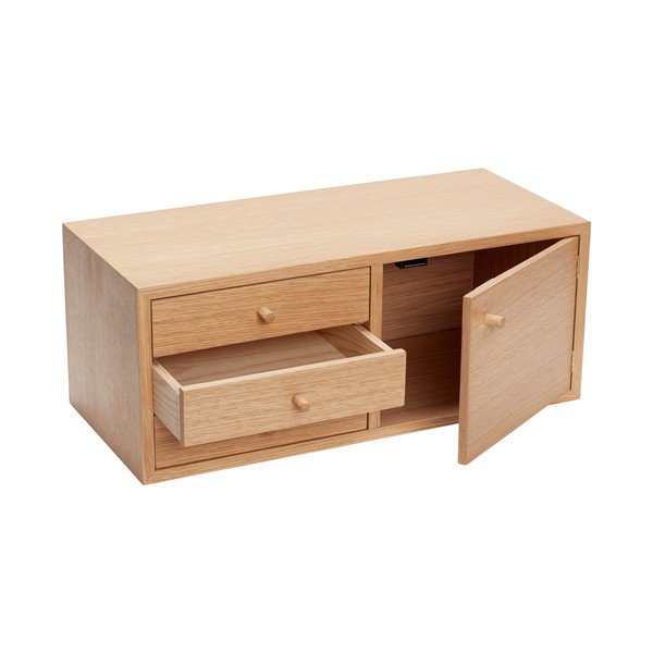 Viseći ormarić u dekoru hrasta u prirodnoj boji 50x20 cm Piccolo – Hübsch-image-2