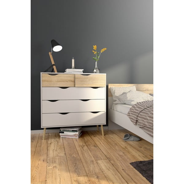 Bijela komoda Tvilum Oslo, 99 x 101 cm-image-1