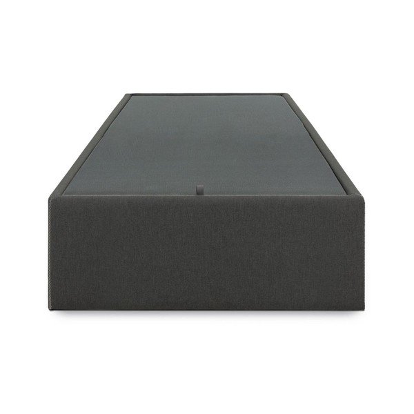 Crni tapecirani krevet s prostorom za odlaganje 90x190 cm Matters – Kave Home