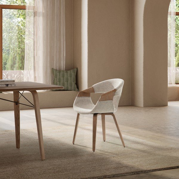 Bež podstavljene blagovaonske stolice u setu s naslonima za ruke 2 kom Elif – MOME-image-1