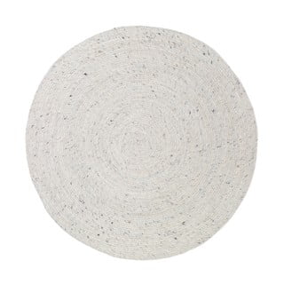 Sivo-bijeli tepih od mješavine vune i pamuka Nattiot Neethu, ø 110 cm