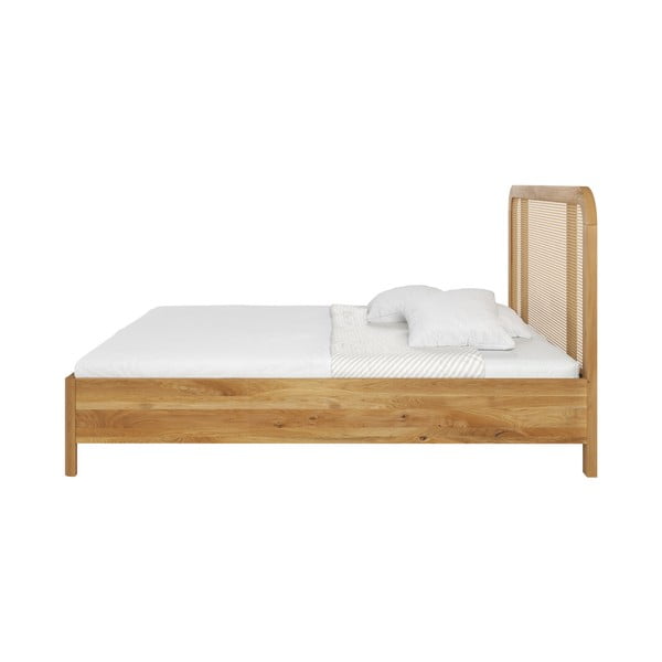 Bračni krevet od hrastovog drveta 200x200 cm u prirodnoj boji Harmark - Skandica-image-3