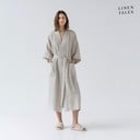 Bež platneni kućni ogrtač veličine S/M Summer - Linen Tales
