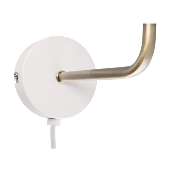 Zidna lampa u bijelo-zlatnoj boji Leitmotiv Bonnet, visina 25 cm-image-2