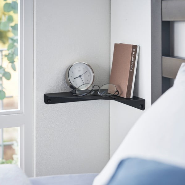 Crna metalna polica kutna 22 cm Tower – YAMAZAKI-image-1