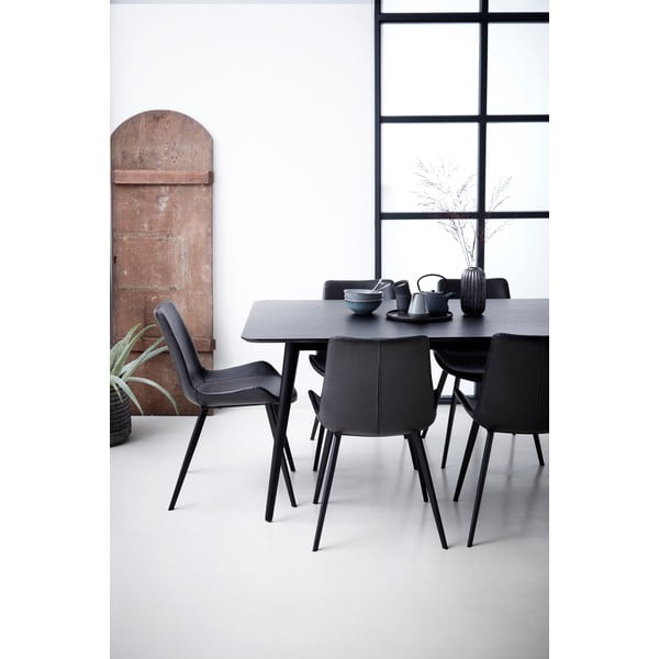 Crna trpezarijska stolica od eko kože DAN-FORM Denmark Hype-image-2
