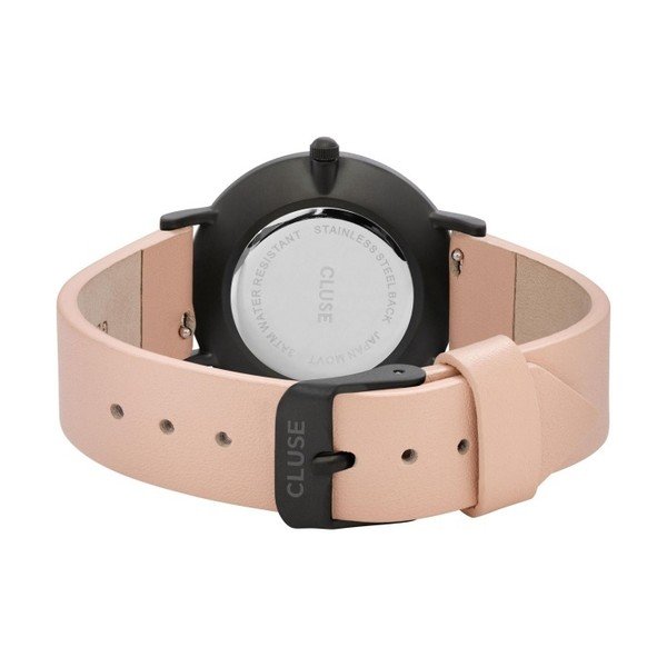 Ženski sat s kožnim remenom i crnim brojčanikom Cluse Minuit-image-1