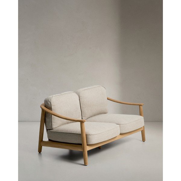 Bež/u prirodnoj boji podstavljena vrtna sofa Elunda – Kave Home-image-4