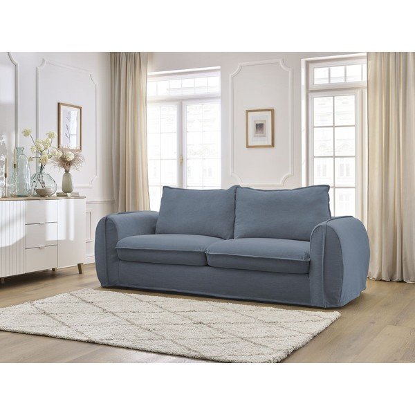 Plava sofa za spavanje/sklopiva 236 cm Archimede – Bobochic Paris-image-1