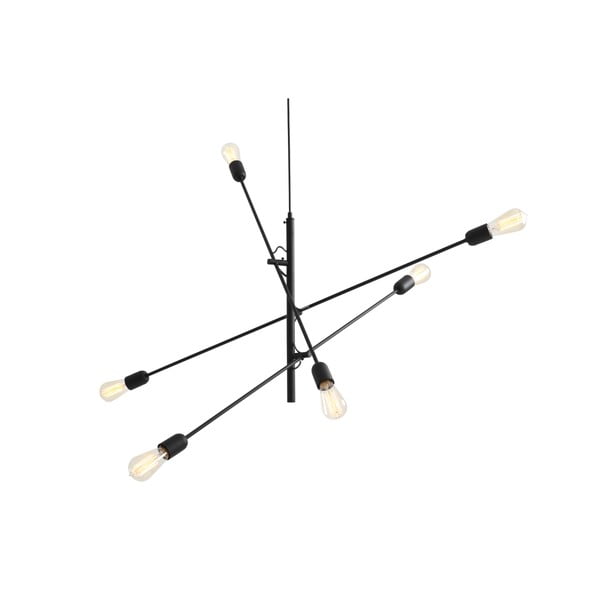 Crna viseća svjetiljka sa 6 žarulja CustomForm Twigo