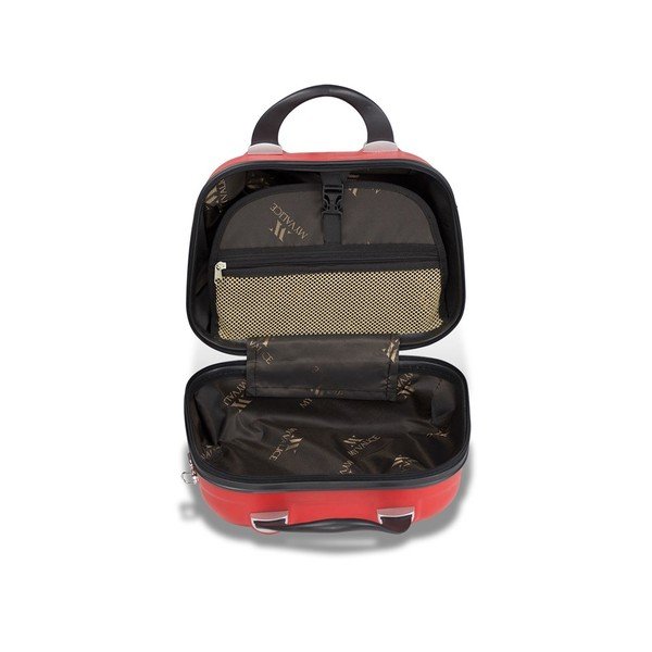 Set od 3 crvena putna kovčega na kotačima s USB priključcima i My Brice RESSO Travel Set-image-3