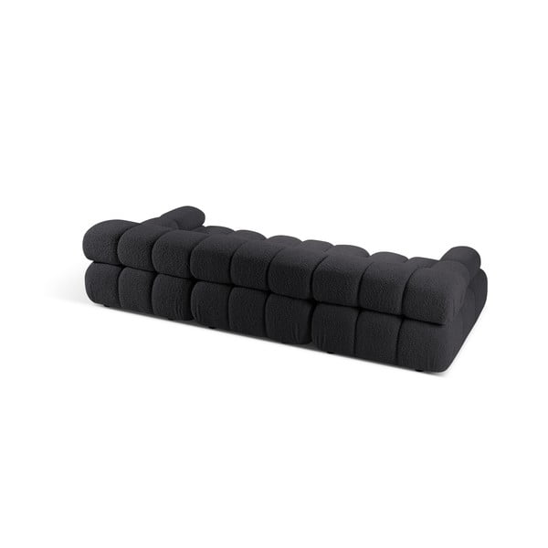 Antracitno siva sofa od bouclé tkanine 282 cm Bellis – Micadoni Home-image-4