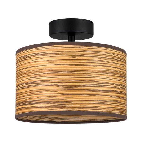 Smeđa stropna lampa od drvenog furnira Sotto Luce Ocho S, ⌀ 25 cm