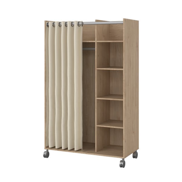 Bež/u prirodnoj boji ormar u dekoru hrasta 100x160 cm Kit – Tvilum-image-2