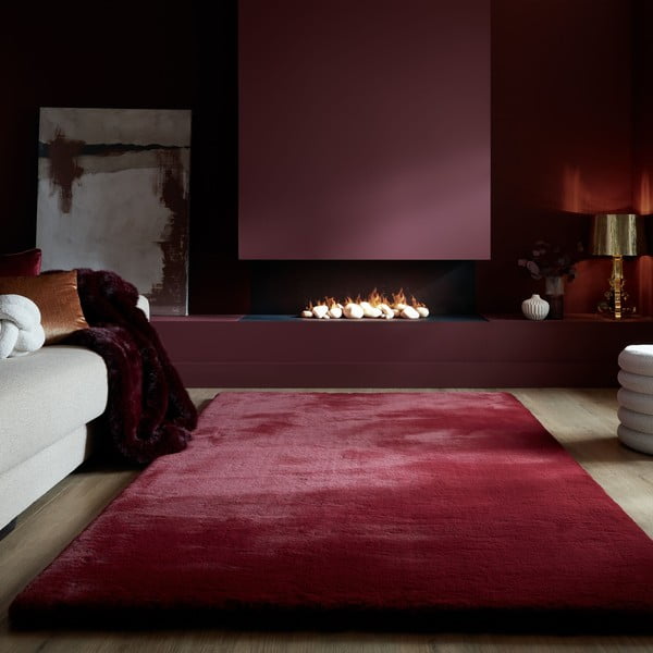 Bordo sintetičko krzno 160x230 cm Ivy Luxury Fur – Flair Rugs-image-1