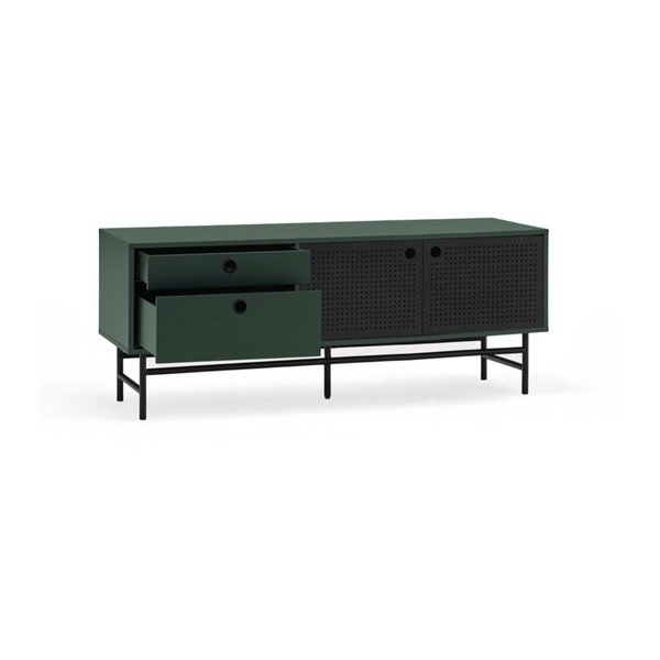 Tamno zeleni TV stol 140x52 cm Punto - Teulat-image-4