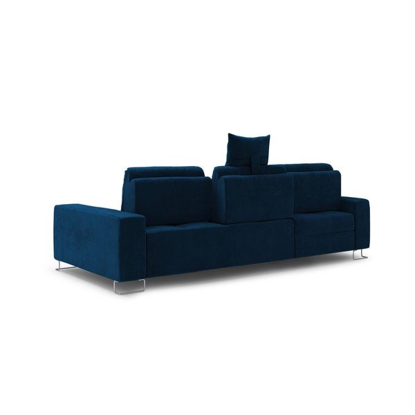 Kraljevsko plavi baršunasti kauč na razvlačenje Windsor & Co Sofas Diane, lijevi kut-image-4