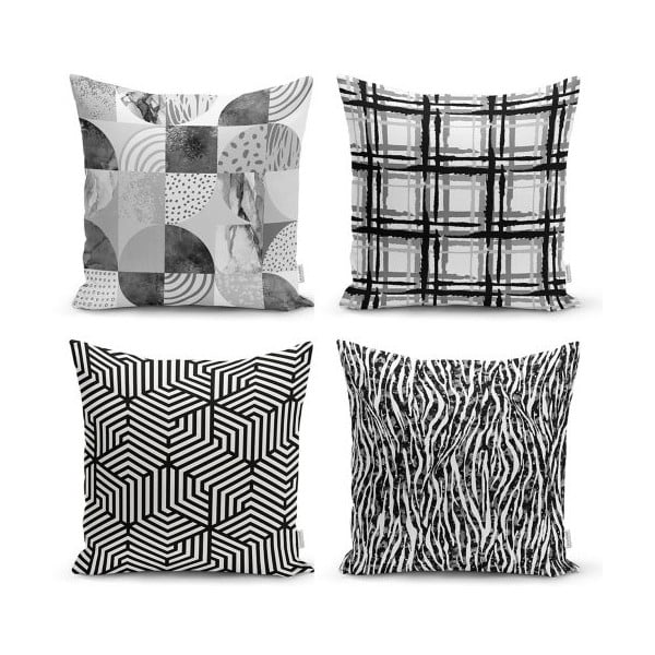 Set od 4 ukrasne jastučnice Minimalist Cushion Covers Minimalist Drawing, 45 x 45 cm