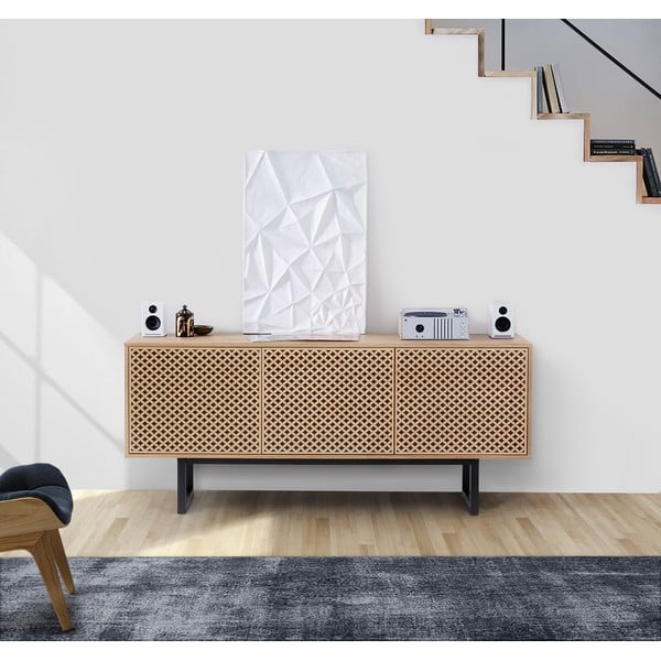 Komoda u dekoru hrasta Woodman Camden Diamond, 175 x 75 cm-image-4