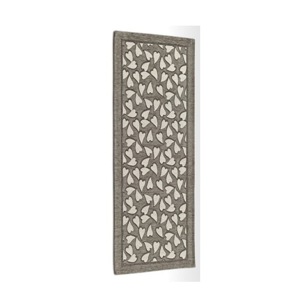 Sivo-smeđi vrlo izdržljiv kuhinjski tepih Webtappeti Corazon Fango, 55 x 115 cm