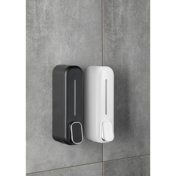 Crni plastičan zidni dozator sapuna 350 ml Aqualine Mullet – Sapho-image-1