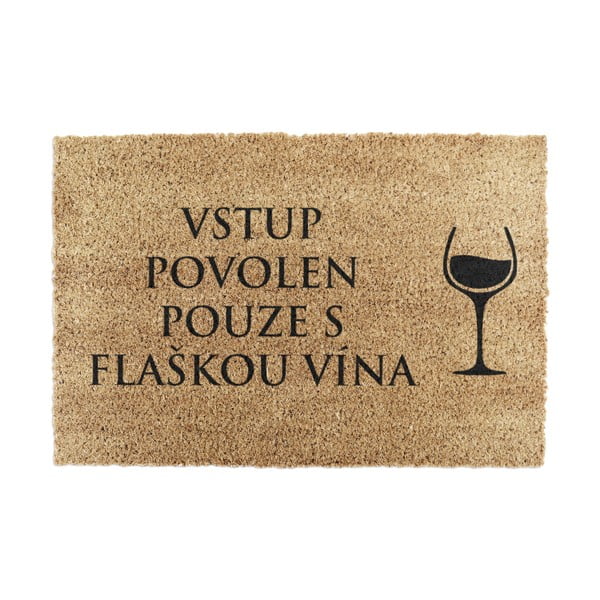 Otirač od kokosovih vlakana 40x60 cm Flaška Vína – Artsy Doormats