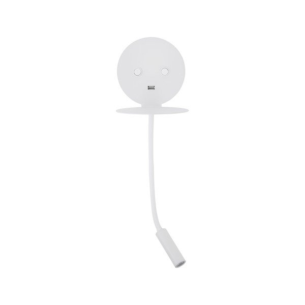 Bijela LED zidna lampa aluminijska sa savitljivom konstrukcijom/s USB priključkom Eclip – Nova Luce