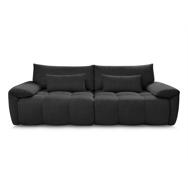 Crna sofa od šenila 264 cm Ivane – Bobochic Paris