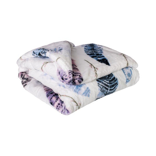 Bijela deka od mikropliša 200x150 cm Feather - My House-image-1