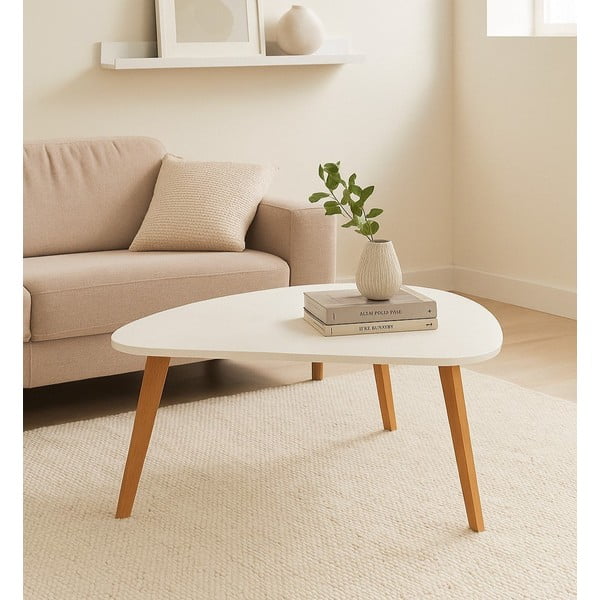 Bijeli stolić Bonami Essentials Skandinavian, dužina 120 cm-image-1