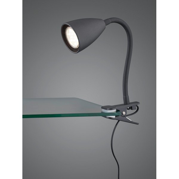 Mat crna stolna lampa s hvataljkom (visina 20 cm) Wanda – Trio-image-1