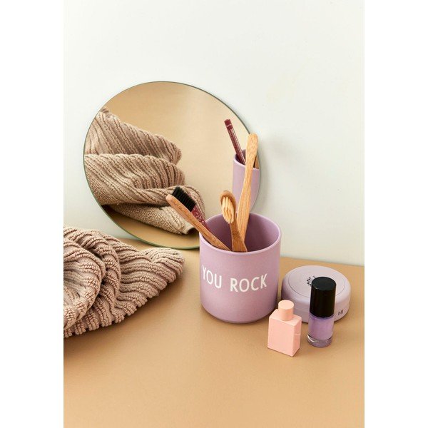 Ljubičasta porculanska šalica Design Letters Rock, 300 ml-image-1
