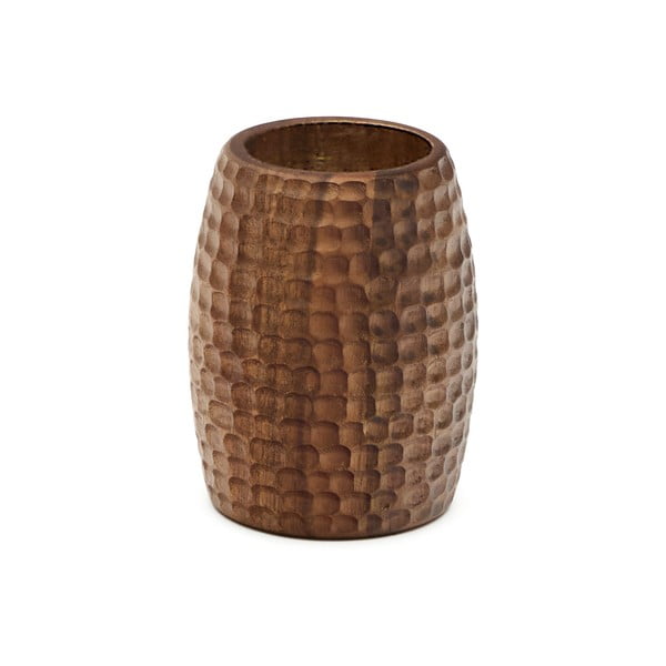 Smeđa drvena čaša za četkice za zube Fraz – Kave Home