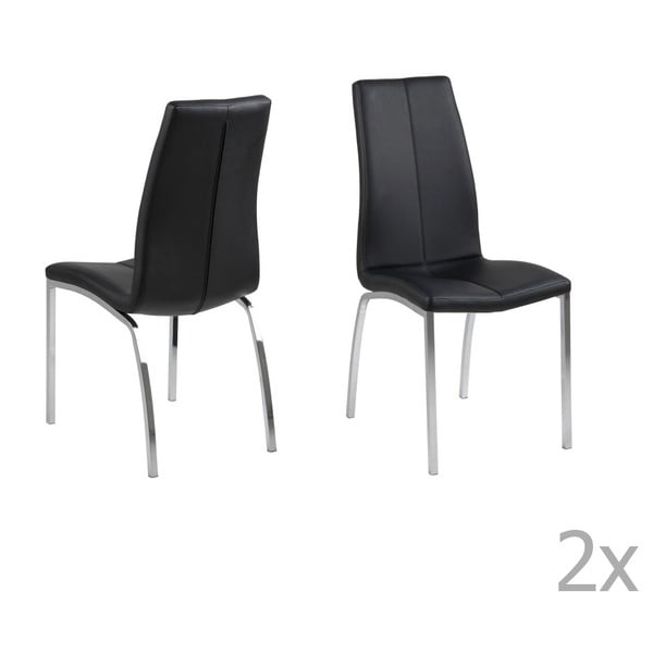 Set od 4 crne blagovaonske stolice Actona Asama