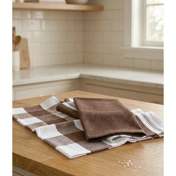 Pamučna kuhinjska krpa 3 kom 45x70 cm Vafle – JAHU collections-image-1