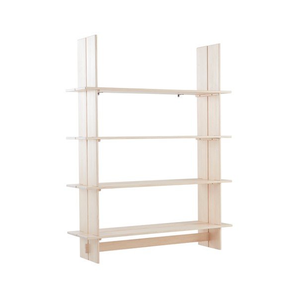 Regal od masivnog bora u prirodnoj boji 140x180x40 cm Tottori – Jotex