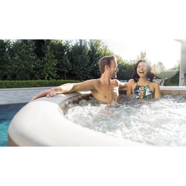 Masažni bazen na napuhavanje za 4 osobe ø 196 cm dubina 71 cm Bubble HWS – Intex-image-4