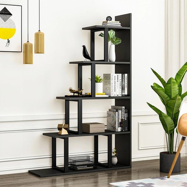 Crni regal 100x164 cm Step – Kalune Design-image-2