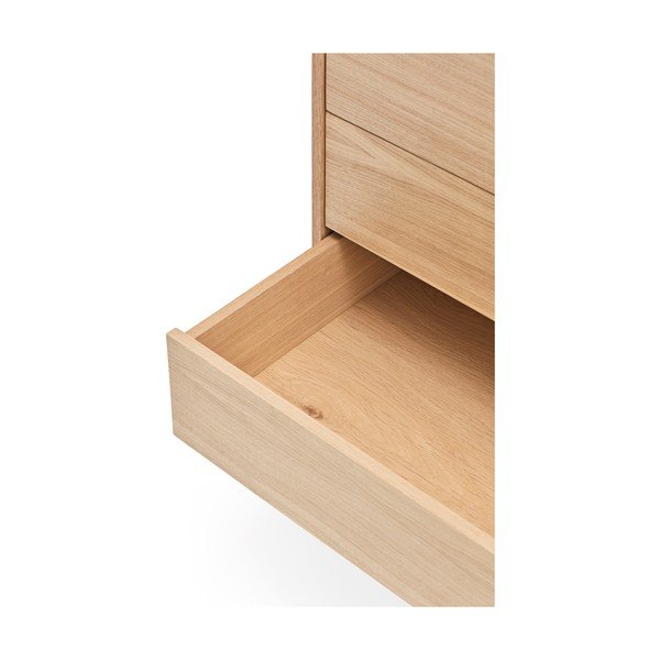 Antracit siva komoda s hrastovim furnirom s ladicama Teulat Yoko-image-1