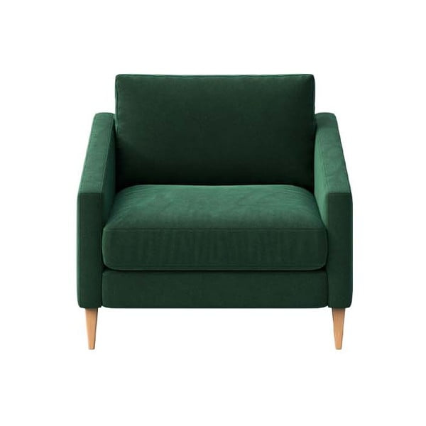Tamno zelena baršunasta fotelja   Karoto – Ame Yens