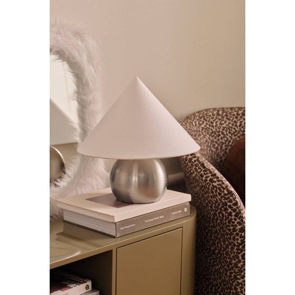 Bijela/u sjajno srebrnoj boji tekstilna stolna lampa (visina 38 cm) Connie – Ellos Home-image-2